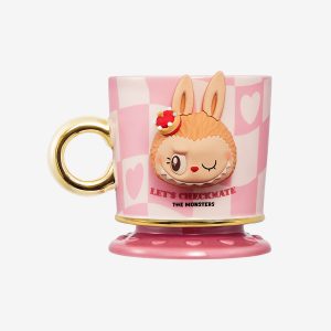 Mug Labubu Let’s Checkmate – Bleu & Rose – Édition Artistique