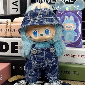 Ensemble Denim Graphique pour Labubu Bleu Éclat & Style Urbain