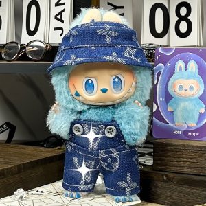 Tenue Jean Bleu Foncé pour Labubu Style Denim Galactique