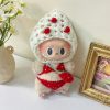 Labubu Printemps en Salopette Rose Modèle avec Chapeau à Oreilles de Lapin