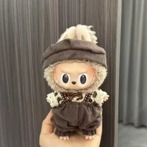 Costume Brun Vintage pour Figurine Labubu – Édition Classy & Cosy