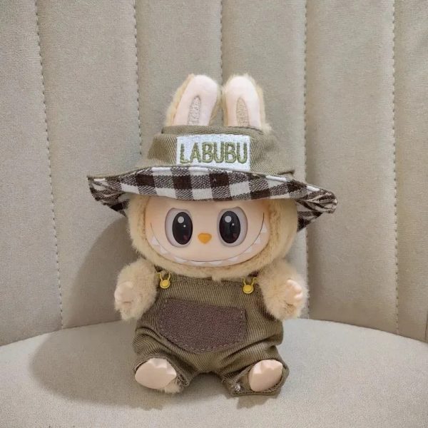 Costume Campagne Vichy pour Figurine Labubu – Édition Salopette Verte & Bob "LABUBU"