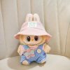 Costume Pastel Détente pour Figurine Labubu – Édition Bob Rose & Salopette Noeud
