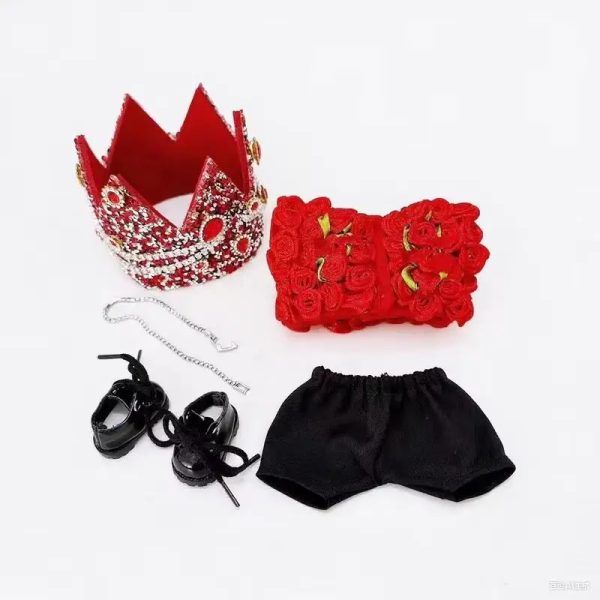 Costume Couronne Royale pour Figurine Labubu – Édition Roses Rubis – Image 6