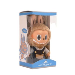 Labubu Time To Chill – Peluche de Collection en Salopette Bleue Kawaii