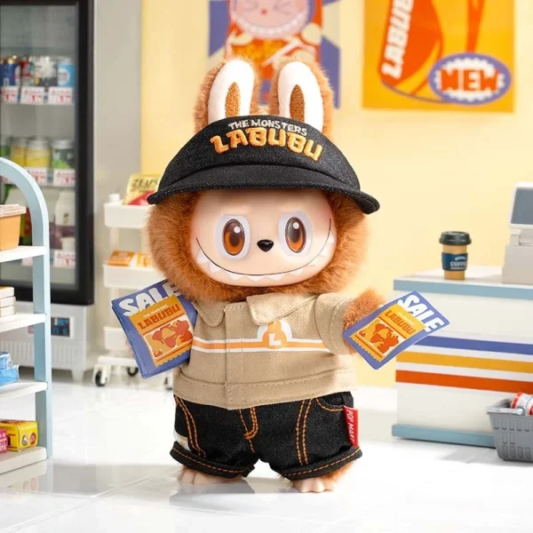 Labubu Wacky Mart – Peluche Kawaii Marron Édition Supermarché de Collection – Image 2