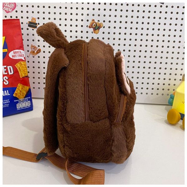 Sac à dos Labubu en peluche marron – Accessoire kawaii – Image 5