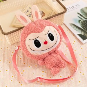 Sac Peluche Labubu Lapin Rose – Figurine Kawaii & Accessoire de Collection