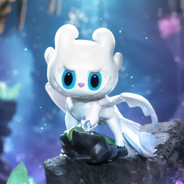 Figurine de Collection Furia Éclair – Dragonne Blanche Kawaii de Dragons