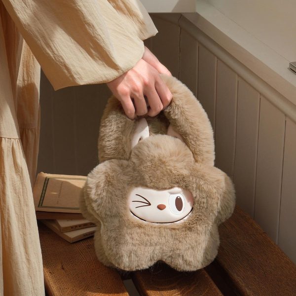 Sac à Dos Kawaii en Peluche Marron – Design Adorable de Lapin – Image 3