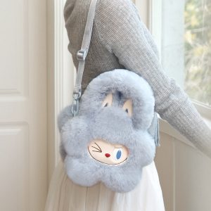 Sac à Dos Kawaii en Peluche Bleu – Design Lapin Doux et Adorable