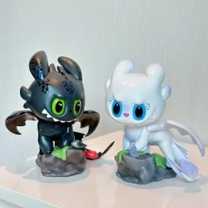 Figurine de Collection Furia Éclair – Dragonne Blanche Kawaii de Dragons