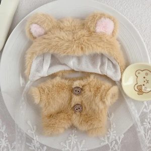 Vêtements Kawaii pour Poupée 17 cm – Ensemble Manteau et Capuche Ours