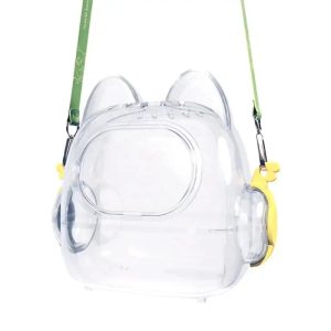 Sac Transparent Kawaii pour Poupée Labubu – Sac à Dos d’Exposition avec Sangle