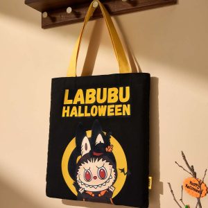 Labubu Halloween Canvas Bag – Tote bag en toile édition limitée 35x40 cm | Collection Happy Halloween Party