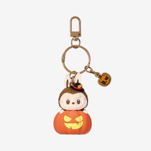 Labubu Happy Halloween Party – Porte-clés citrouille lumineuse de collection | Édition Halloween