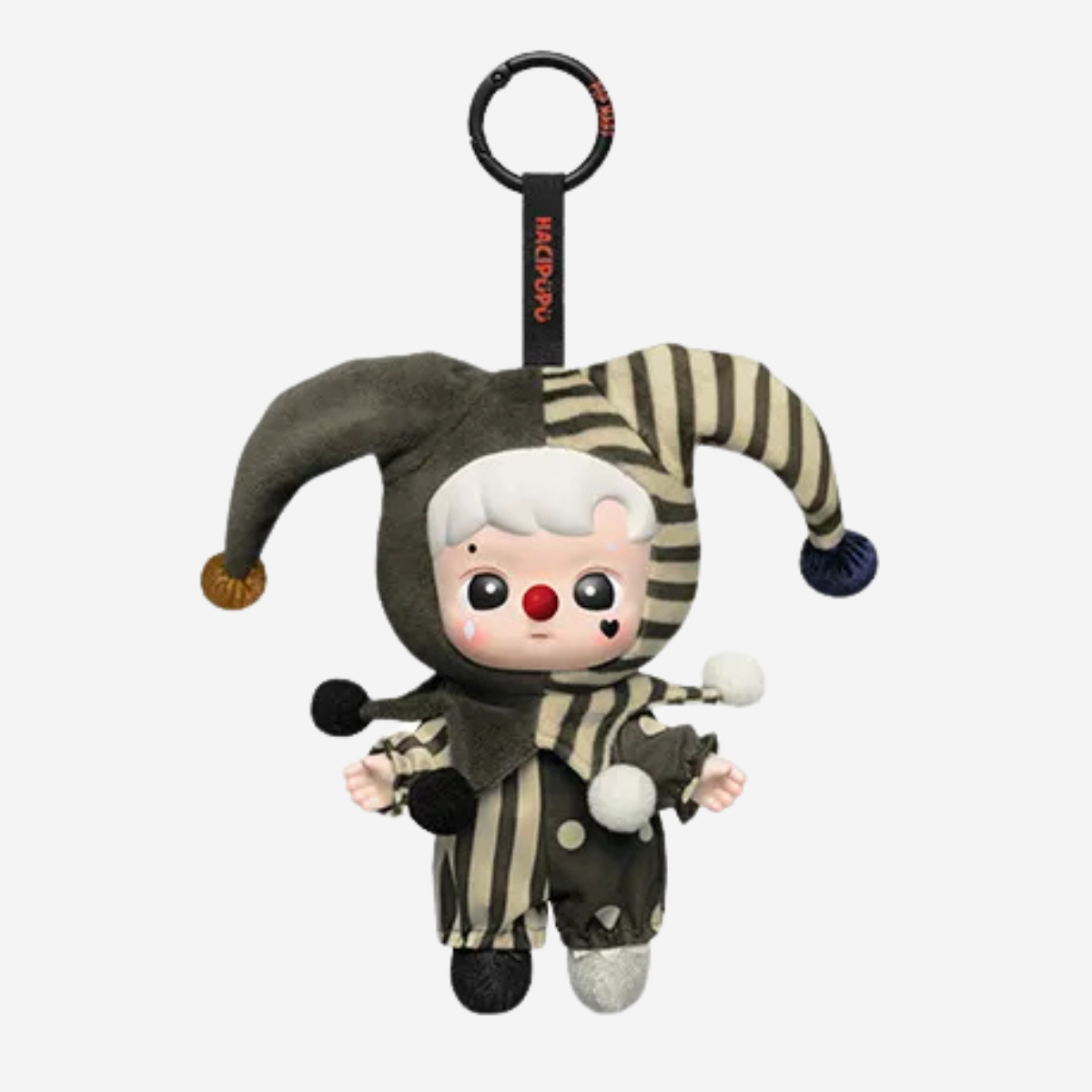 Labubu Silver Mist Clown – Figurine peluche vinyle argentée de collection | Série Why So Serious