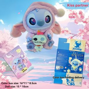 Figurine Labubu × Stitch Eat Something Before Sleep – Good Company (Édition Secrète) | Collection d’Art Toys Rares