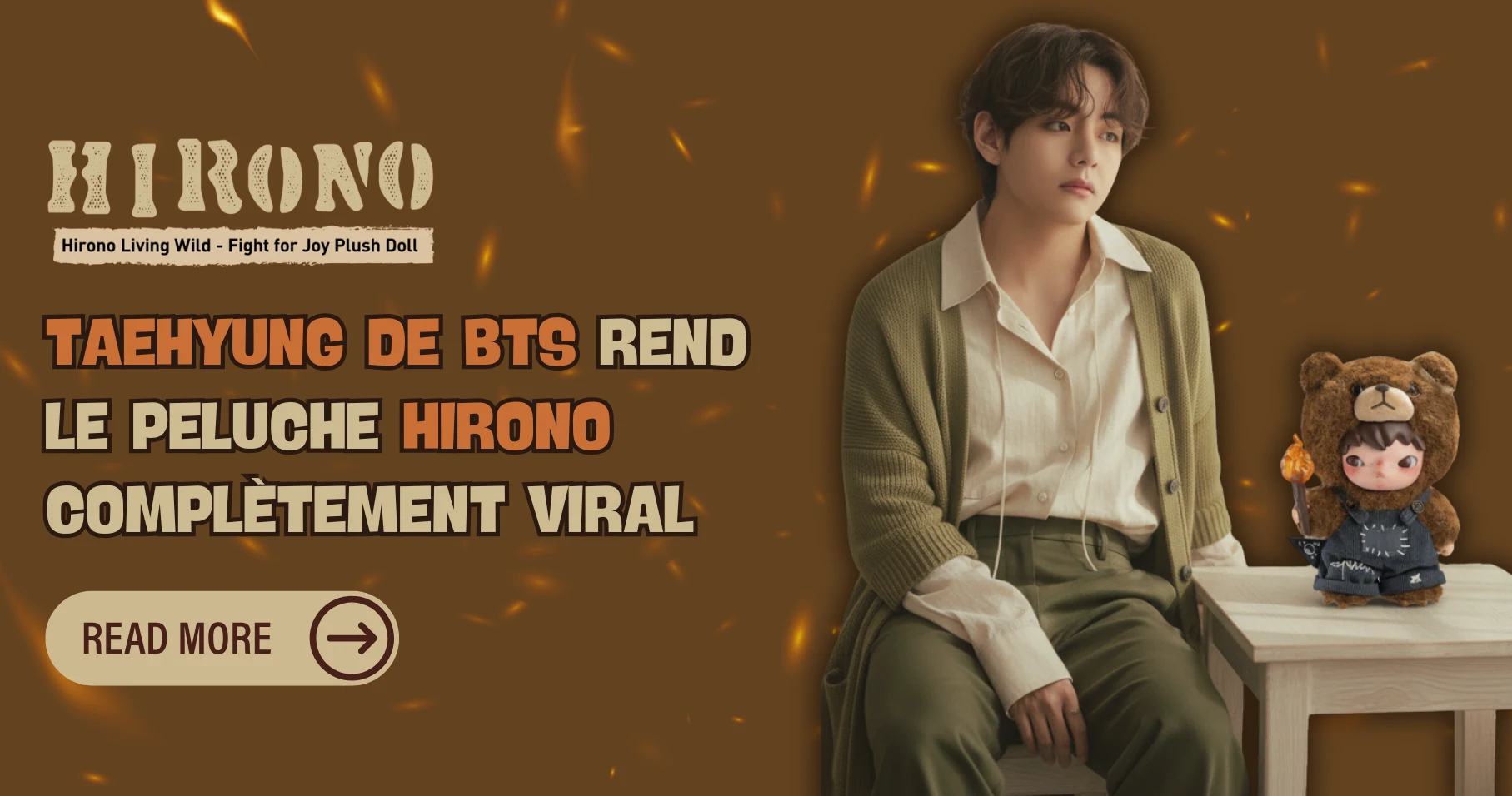 Taehyung et la peluche Hirono qui affole Internet