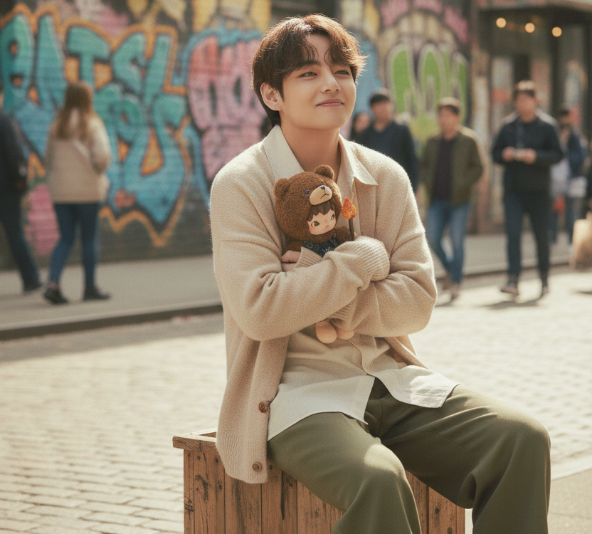 Taehyung de BTS rend la peluche Hirono complètement virale