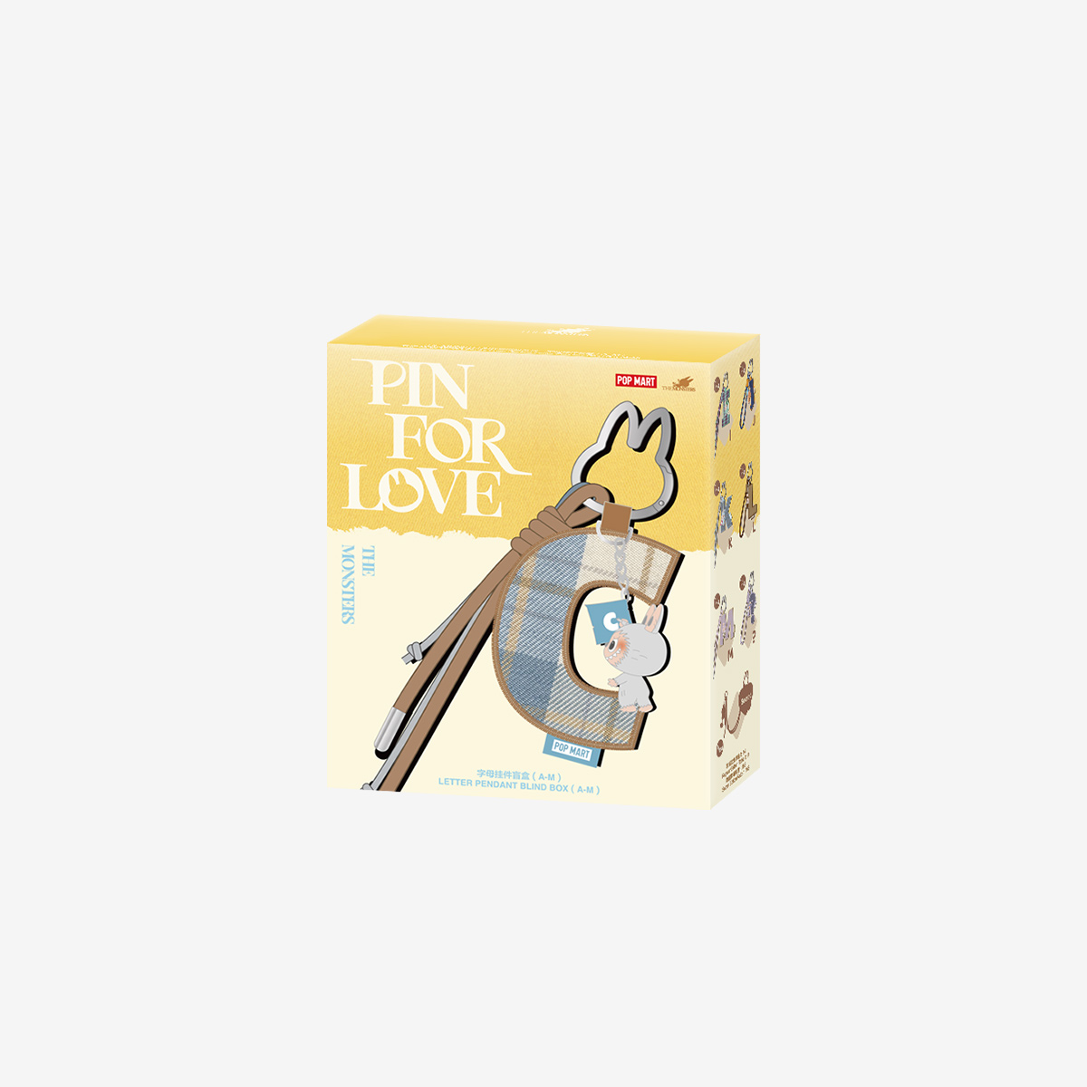 Labubu Pin for Love Series – Blind Box Pendentifs Lettres A–M – Image 2