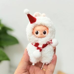 Labubu Tenue Noël 17 cm – Collection 6 Costumes en Peluche Festifs