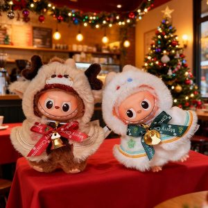 Labubu Tenue Noël 17 cm – Collection 6 Costumes en Peluche Festifs