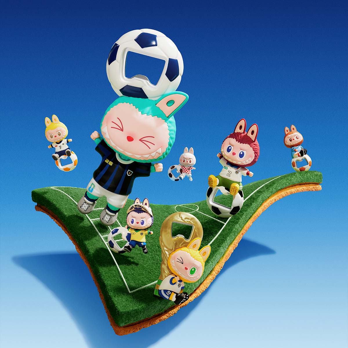 Labubu FIFA Bottle Opener Fridge Magnet Blind Box – Décapsuleur Aimanté The Monsters – Image 3