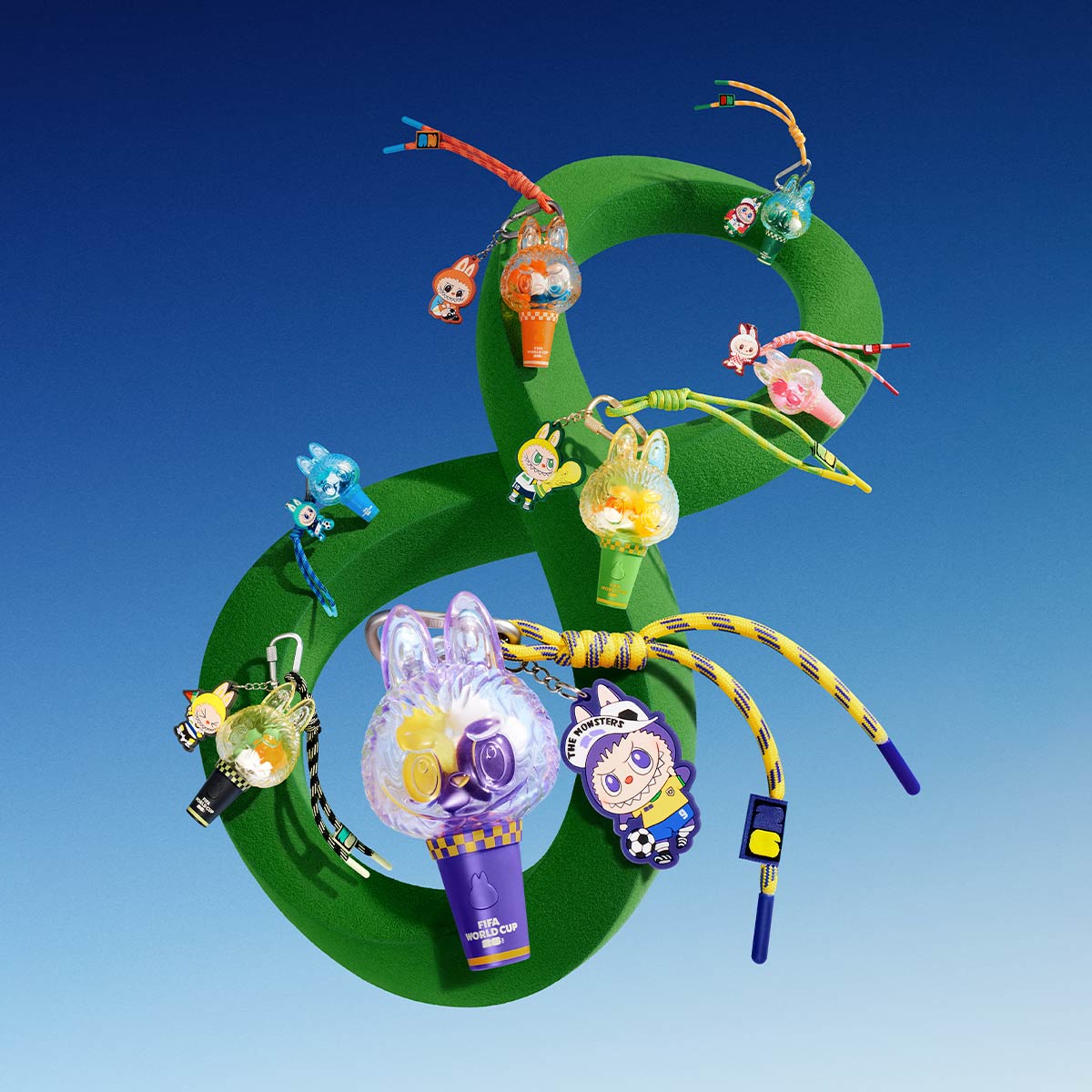 Labubu FIFA Mini Pendant Light Blind Box – Porte-Clé Lumineux The Monsters – Image 5