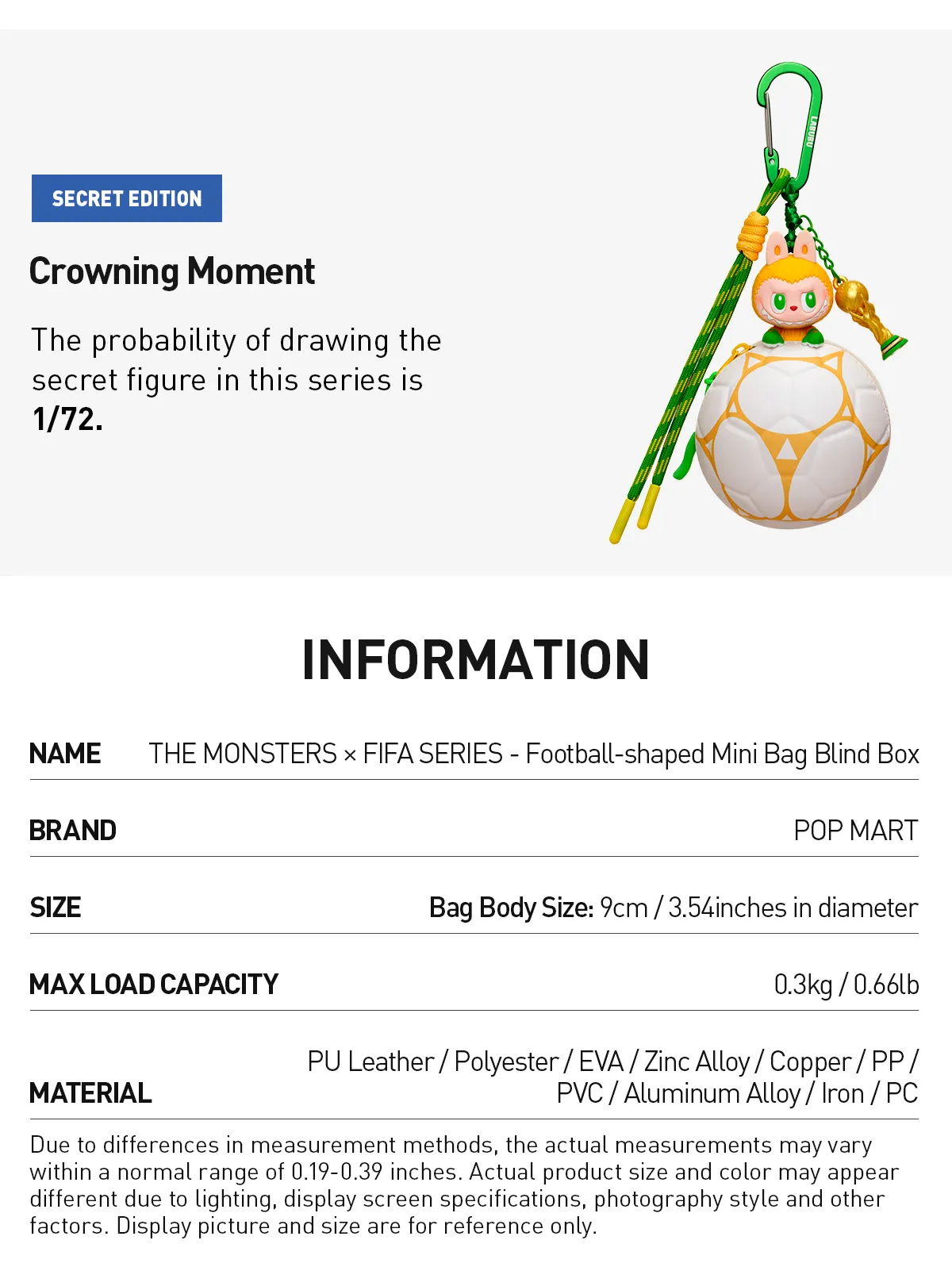 Labubu FIFA Football-shaped Mini Bag Blind Box – Mini Sac Ballon Collector The Monsters – Image 10