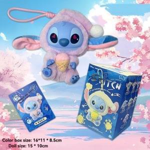 Labubu × Stitch Eat Something Before Sleep – Collection de Figurines Mystère