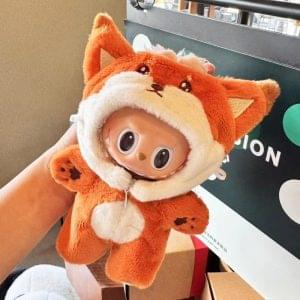 Labubu – Tenue Cosplay Renard en Peluche pour Poupée 17 cm (Costume Animal Doux et Kawaii)